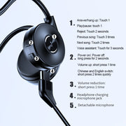 M1 Stereo Sound Running Sports Bone Conduction Bluetooth Earphones With Microphone(Pink)