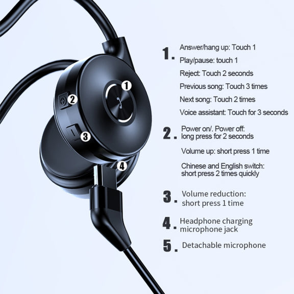 M1 Stereo Sound Running Sports Bone Conduction Bluetooth Earphones With Microphone(Pink)