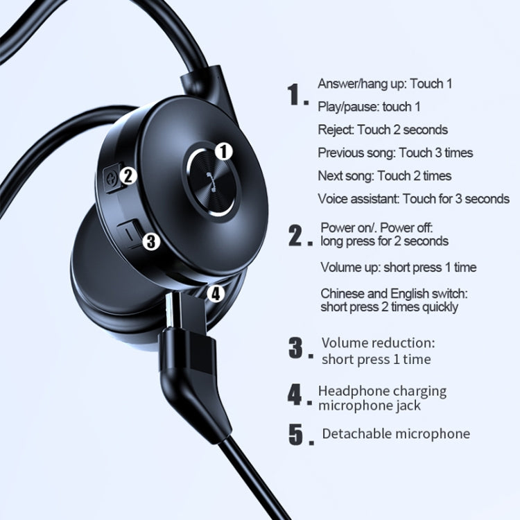 M1 Stereo Sound Running Sports Bone Conduction Bluetooth Earphones With Microphone(Pink)