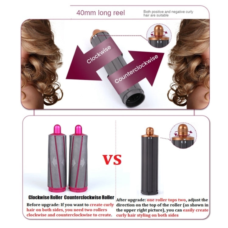 For Dyson Airwrap Hair Dryer HS01 / HS05 / HD08 18.6 x 4cm Upgraded Long Curling Barrels Nozzle With Short Adapter Rose Red