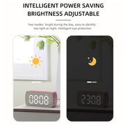 Q5 Outdoor Portable Card Bluetooth Speaker Small Clock Radio, Color: Black 1400mAh