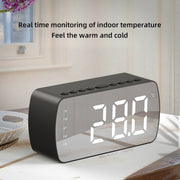 Q5 Outdoor Portable Card Bluetooth Speaker Small Clock Radio, Color: White 1400mAh