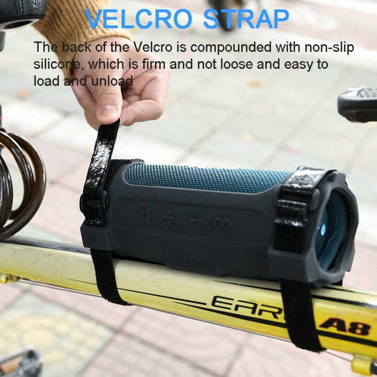 For JBL Flip 6 Speaker Bag Travel Carrying Silicone Case With Shoulder Strap(Blue) - Protective Case by PMC TechLife | Online Shopping South Africa | PMC TechLife