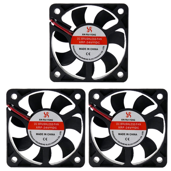 3pcs XIN RUI FENG 12V Ball Bearing 5cm Silent DC Cooling Fan