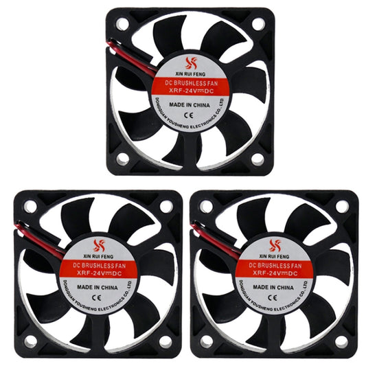 3pcs XIN RUI FENG 24V Ball Bearing 5cm Silent DC Cooling Fan - Fan Cooling by XIN RUI FENG | Online Shopping South Africa | PMC Jewellery | Buy Now Pay Later Mobicred
