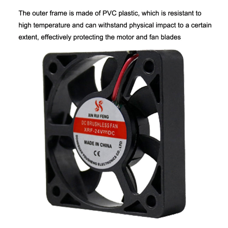 3pcs XIN RUI FENG 24V Ball Bearing 5cm Silent DC Cooling Fan