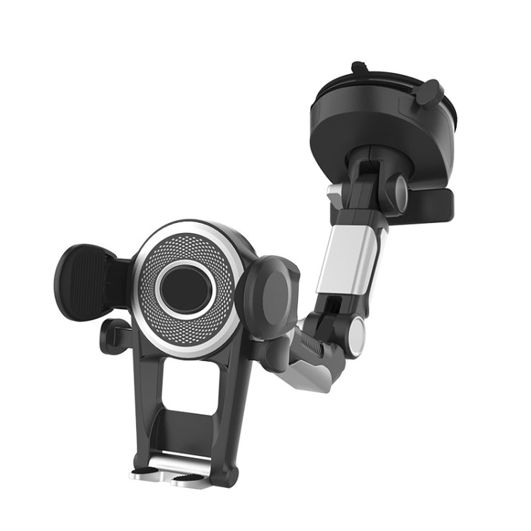 ZJ137 Suction Cup Car Phone Holder 2 In 1 Number Plate Phone Stand Truck Phone Mount(Black) - Car Holders by PMC TechLife | Online Shopping South Africa | PMC TechLife
