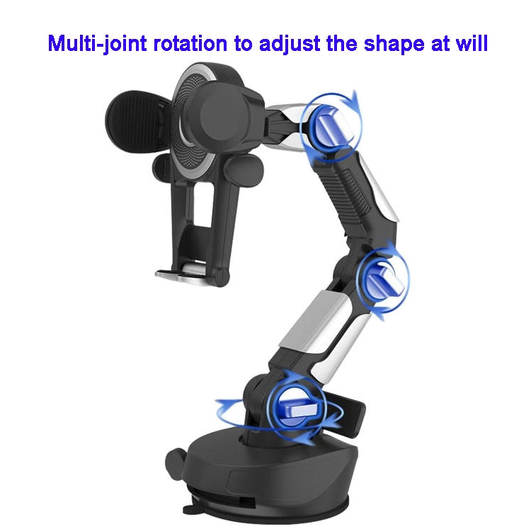 ZJ137 Suction Cup Car Phone Holder 2 In 1 Number Plate Phone Stand Truck Phone Mount(Black) - Car Holders by PMC TechLife | Online Shopping South Africa | PMC TechLife