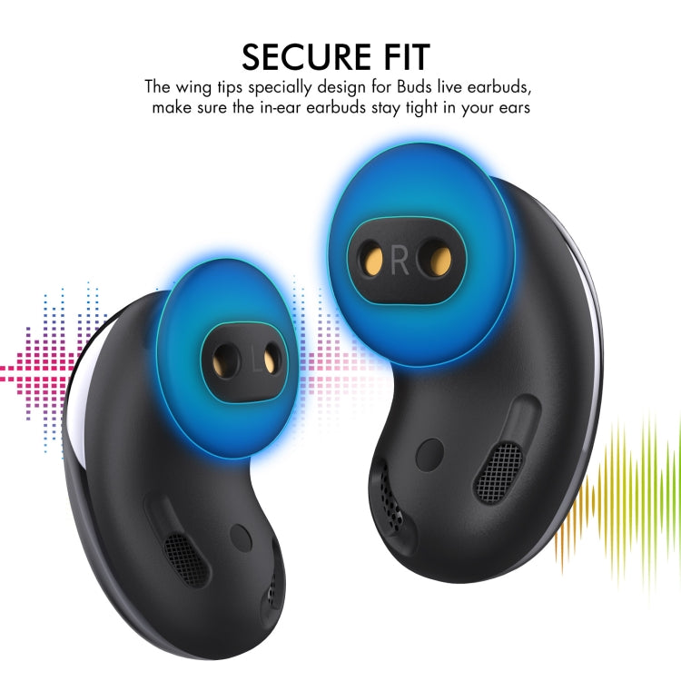 For Samsung Galaxy Buds Live AhaStyle PT132 S+M+L Silicone Earbud(Black) - Anti-dust & Ear Caps by AhaStyle | Online Shopping South Africa | PMC Jewellery | Buy Now Pay Later Mobicred
