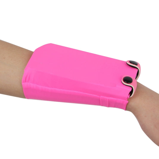 7 Inch Mobile Phone Outdoor Sports Wrist Bag Elastic Close-fitting Mini Arm Bag(Rose Red) - free shipping - PMC Jewellery - Order now!