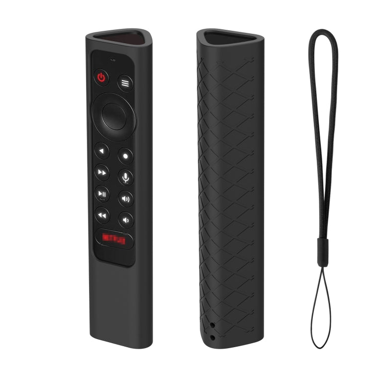 For NVIDIA Shield TV Pro 4K HDR Remote Control Silicone Case With Lanyard(Black) - Remote Control Covers by PMC TechLife | Online Shopping South Africa | PMC TechLife