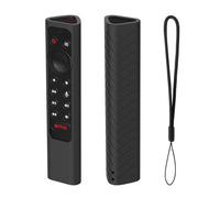 For NVIDIA Shield TV Pro 4K HDR Remote Control Silicone Case With Lanyard(Black)