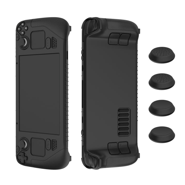 For Steam Deck Game Controller Soft Silicone Protective Cover Case With 4pcs Key Cap(Black) - free shipping - PMC Jewellery - Order now!