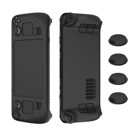 For Steam Deck Game Controller Soft Silicone Protective Cover Case With 4pcs Key Cap(Black) - free shipping - PMC Jewellery - Order now!