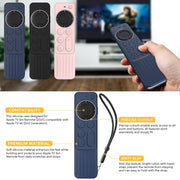 For Apple TV Siri Remote 2/3 AhaStyle PT166 Remote Controller Silicone Protective Case Striped Non-Slip Anti-Drop Cover(Pink)