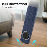 For Apple TV Siri Remote 2/3 AhaStyle PT166 Remote Controller Silicone Protective Case Striped Non-Slip Anti-Drop Cover(Black)