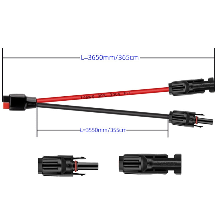 3.65m MC4 to 30A Anderson Mobile Energy Storage Battery Charging Cable