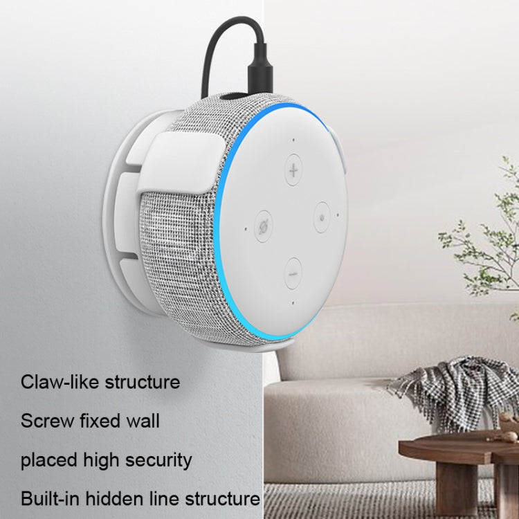 For Amazon Echo Dot 3 AhaStyle PT62 Wall Bracket Smart Speaker Bracket Black - free shipping - PMC TechLife - Order now!