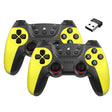 KM-029   2.4G One for Two Doubles Wireless Controller Support PC / Linux / Android / TVbox(Lemon Yellow) - Gamepads by PMC TechLife | Online Shopping South Africa | PMC TechLife