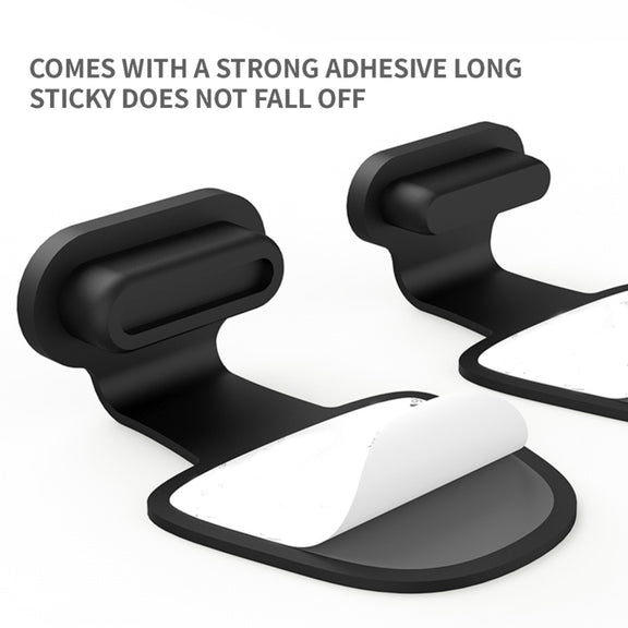 10pcs 8 Pin Mobile Phone Charging Port Silicone Anti-Dust Plug Back-adhesive Loss-proof Cover(Transparent)