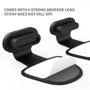 10pcs 8 Pin  Mobile Phone Charging Port Silicone Anti-Dust Plug Back-adhesive Loss-proof Cover(Black)
