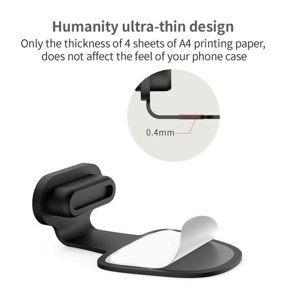 10pcs 8 Pin Mobile Phone Charging Port Silicone Anti-Dust Plug Back-adhesive Loss-proof Cover(Transparent)