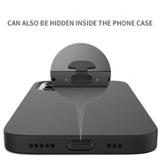 10pcs 8 Pin  Mobile Phone Charging Port Silicone Anti-Dust Plug Back-adhesive Loss-proof Cover(Black)