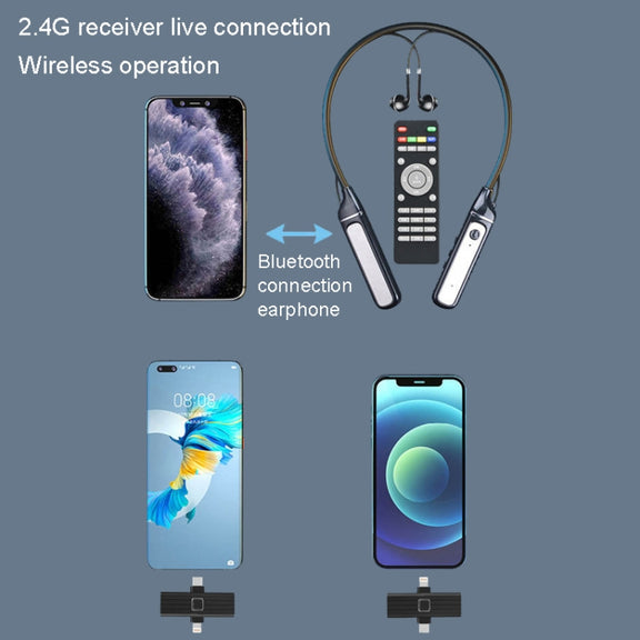SN-537K 5.3 Bluetooth Live Earphones Built-In Sound Card Wireless Receiver Sports Earphones(Black)
