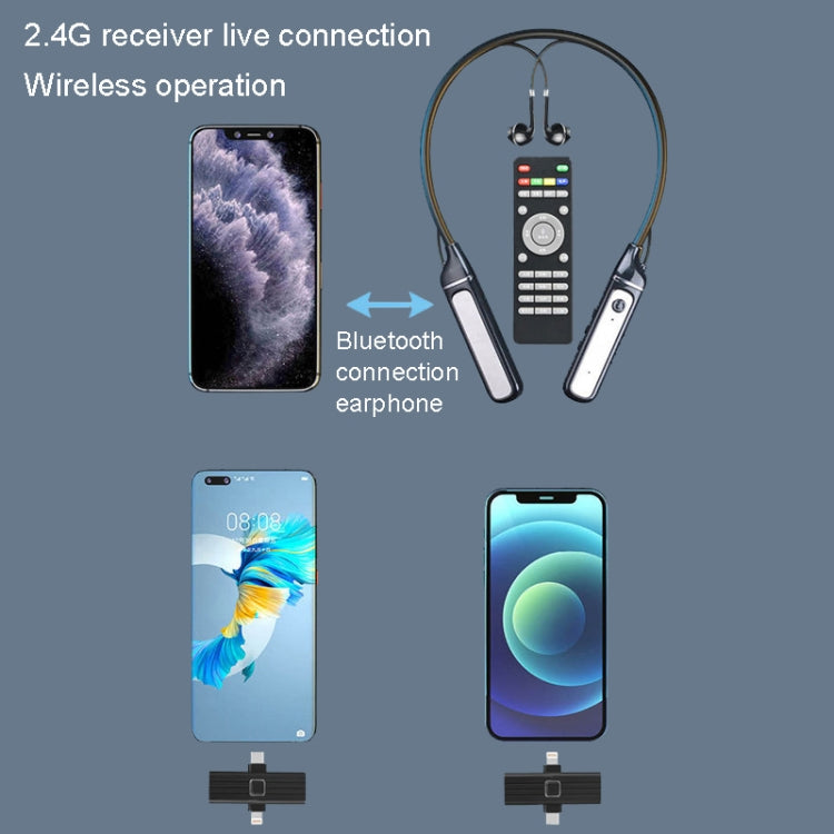 SN-537K 5.3 Bluetooth Live Earphones Built-In Sound Card Wireless Receiver Sports Earphones(Black)
