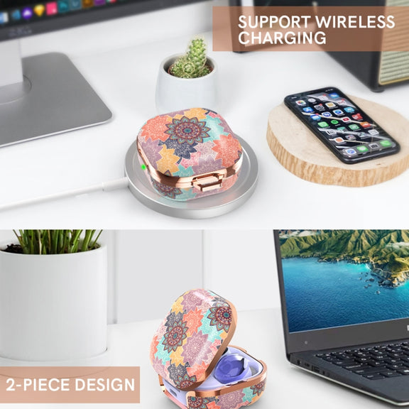 AhaStyle WG01 TPU Drop Resistant Earphone Case For Samsung Galaxy Buds Pro / Live / 2 / 2Pro(Mandala)