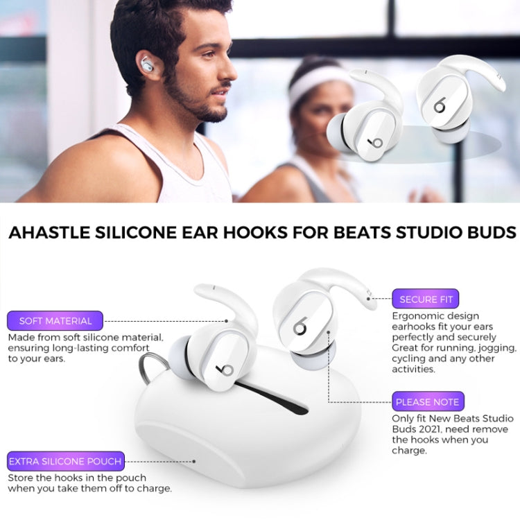 For Beats Studio Buds AhaStyle PT172 Earphone Silicone Ear Caps, Style: Earcap (White) - Anti-dust & Ear Caps by AhaStyle | Online Shopping South Africa | PMC TechLife | Buy Now Pay Later Mobicred