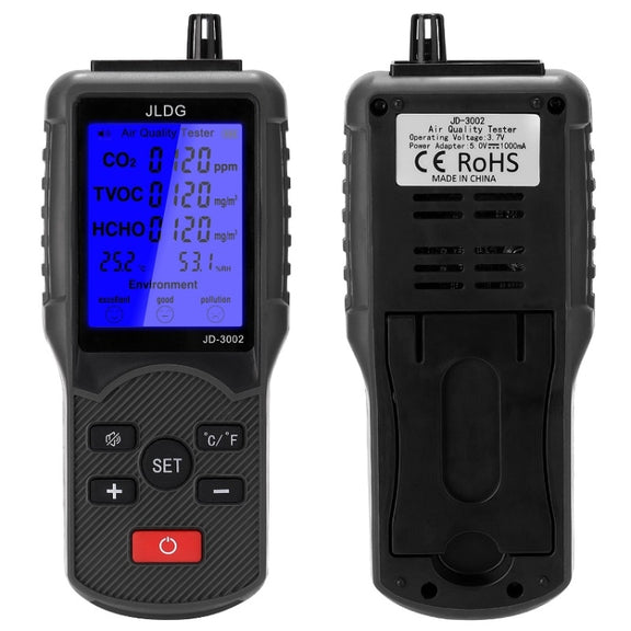 JD-3002 Carbon Dioxide Comprehensive Air Quality Temperature Humidity Detector(480g)