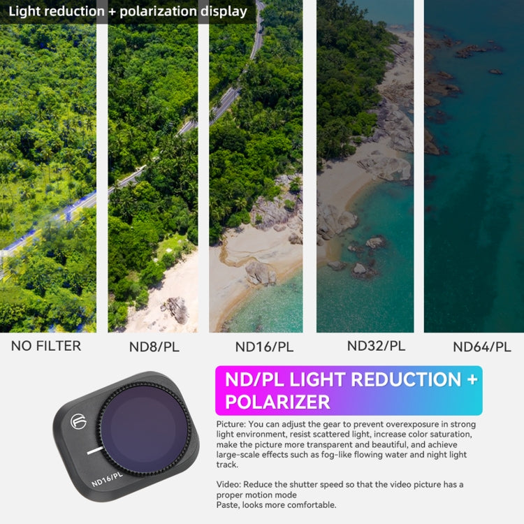 For DJI Mini 3 Pro RCSTQ PL Filters Drone Accessoires 6 In 1 UV+CPL+ND/PL 8/16/32/64 - free shipping - PMC TechLife - Order now!