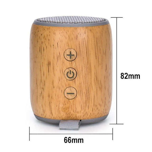 BT811 Mini Wooden Wireless Bluetooth Speaker Support TF Card & 3.5mm AUX(Black)