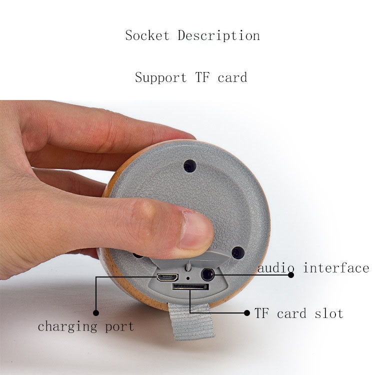 BT811 Mini Wooden Wireless Bluetooth Speaker Support TF Card & 3.5mm AUX(Black)