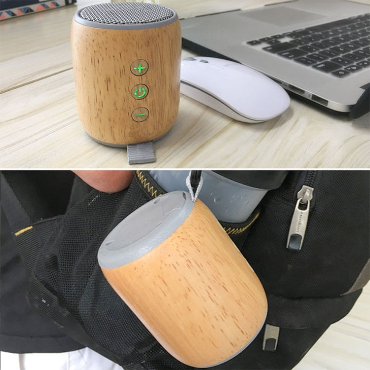 BT811 Mini Wooden Wireless Bluetooth Speaker Support TF Card & 3.5mm AUX(Black)