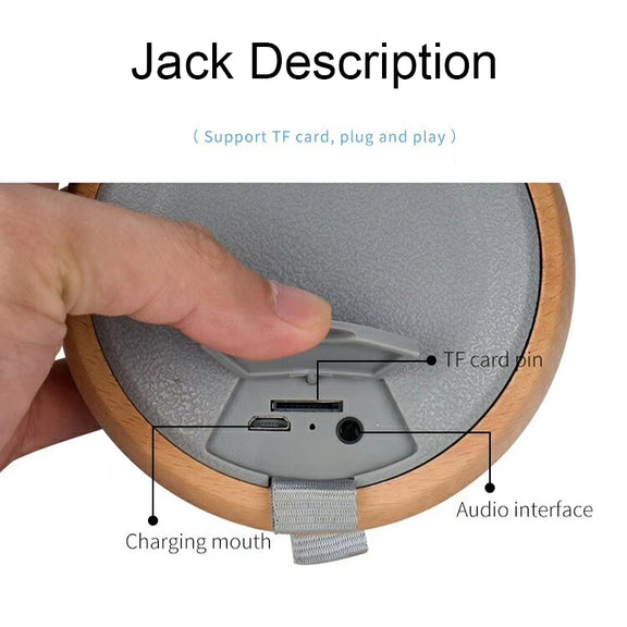 BT810 Small Outdoor Portable Wooden Bluetooth Speaker Support TF Card & 3.5mm AUX(Silver Gray)