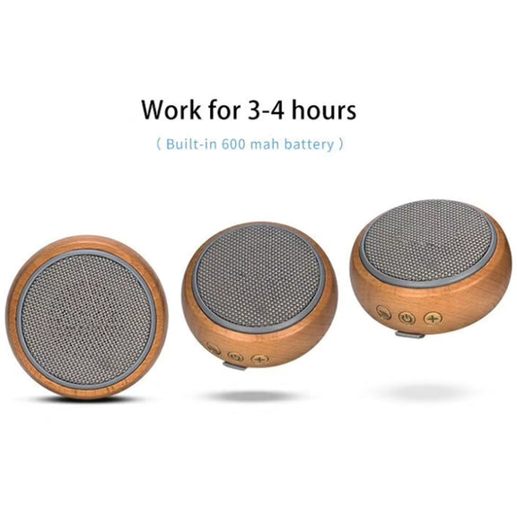 BT810 Small Outdoor Portable Wooden Bluetooth Speaker Support TF Card & 3.5mm AUX(Silver Gray)