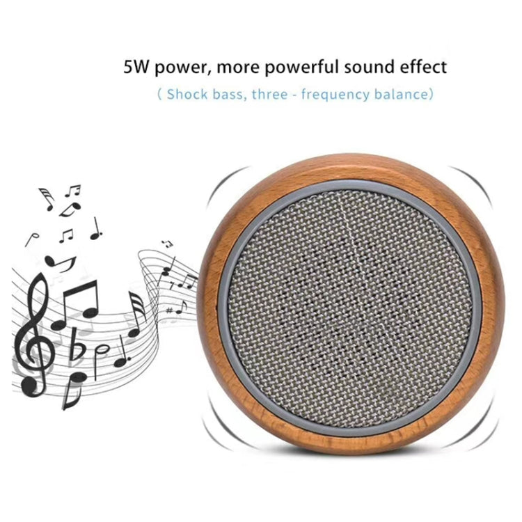BT810 Small Outdoor Portable Wooden Bluetooth Speaker Support TF Card & 3.5mm AUX(Silver Gray) - Mini Speaker by PMC TechLife | Online Shopping South Africa | PMC TechLife | Buy Now Pay Later Mobicred