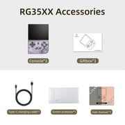 ANBERNIC RG35XX 3.5-inch Retro Handheld Game Console Open Source Game Player  64G+128G 13000+ Games(White)
