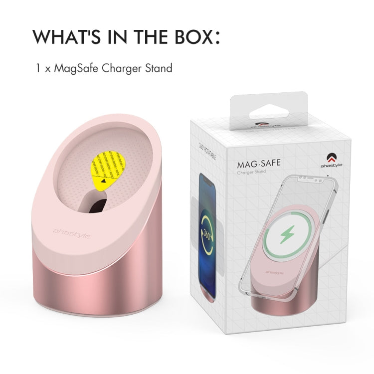 For iPhone12/13/14 Series AhaStyle PT134 Magnetic Charging Stand(Pink) - free shipping - PMC TechLife - Order now!