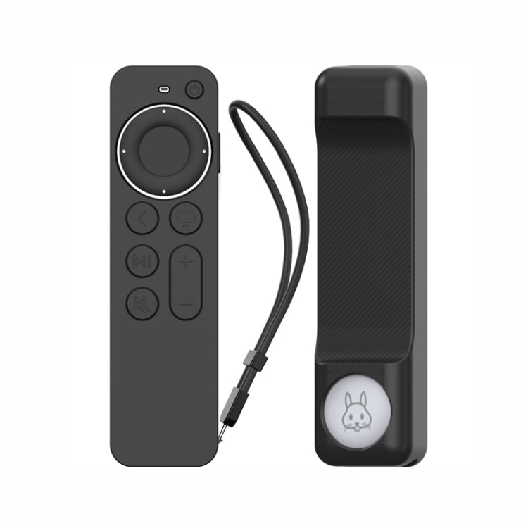 For Apple TV Siri Remote 2/3 AhaStyle PT165 Remote Controller Silicone Protective Case(Black) - Remote Control Covers by AhaStyle | Online Shopping South Africa | PMC TechLife | Buy Now Pay Later Mobicred