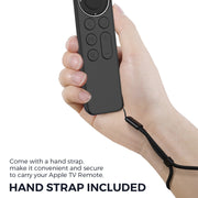 For Apple TV Siri Remote 2/3 AhaStyle PT165 Remote Controller Silicone Protective Case(Black)