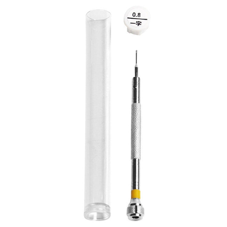 LSD5120 Repair Watch Glasses Stainless Steel Screwdriver Precision Watch Screwdriver Tool 0.8 Straight (Yellow) - Watch Repair Tools by PMC TechLife | Online Shopping South Africa | PMC TechLife