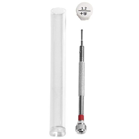 LSD5120 Repair Watch Glasses Stainless Steel Screwdriver Precision Watch Screwdriver Tool 1.2 Phillips (Red)