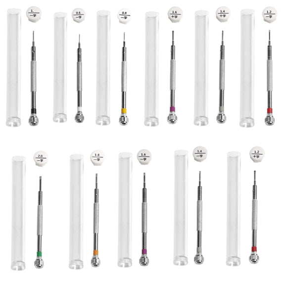 LSD5120 Repair Watch Glasses Stainless Steel Screwdriver Precision Watch Screwdriver Tool 1.2 Phillips (Red)