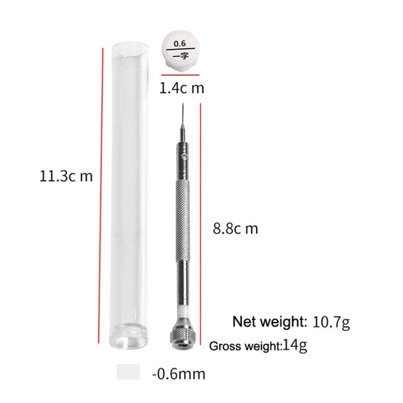 LSD5120 Repair Watch Glasses Stainless Steel Screwdriver Precision Watch Screwdriver Tool 1.2 Straight (Red)