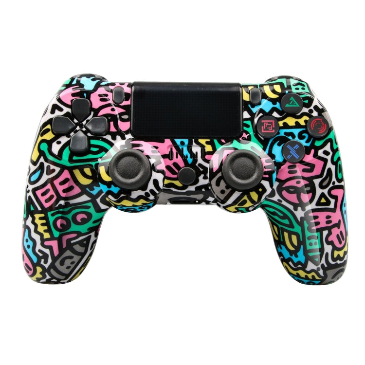 For PS4 Wireless Bluetooth Game Controller With Light Strip Dual Vibration Game Handle(Letter) - Gamepads by PMC TechLife | Online Shopping South Africa | PMC TechLife