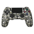 For PS4 Wireless Bluetooth Game Controller With Light Strip Dual Vibration Game Handle(Green Eye Skull) - Gamepads by PMC TechLife | Online Shopping South Africa | PMC TechLife