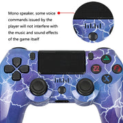 For PS4 Wireless Bluetooth Game Controller With Light Strip Dual Vibration Game Handle(Star Red)